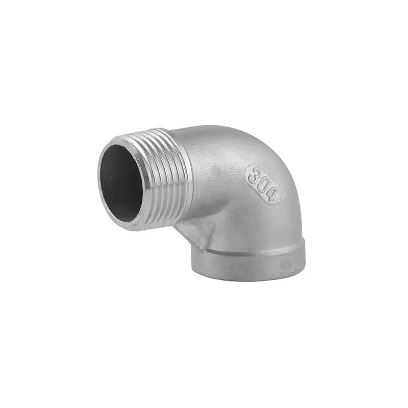1/2" Stainless Steel Street Elbow Fitting: Male To Female Npt Thread 1
