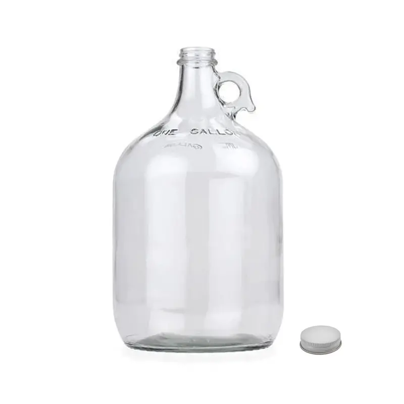 1-Gallon Clear Glass Carboy Fermenter – Pack Of Four With 38Mm White Plastic Cap 1