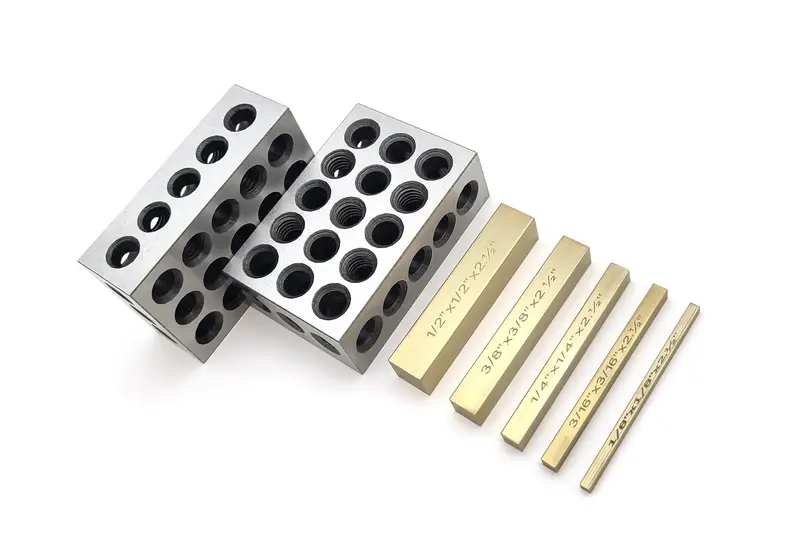 123 Block And Brass Gauge Kit — 7-Piece Precision Setup System For Machinists 1