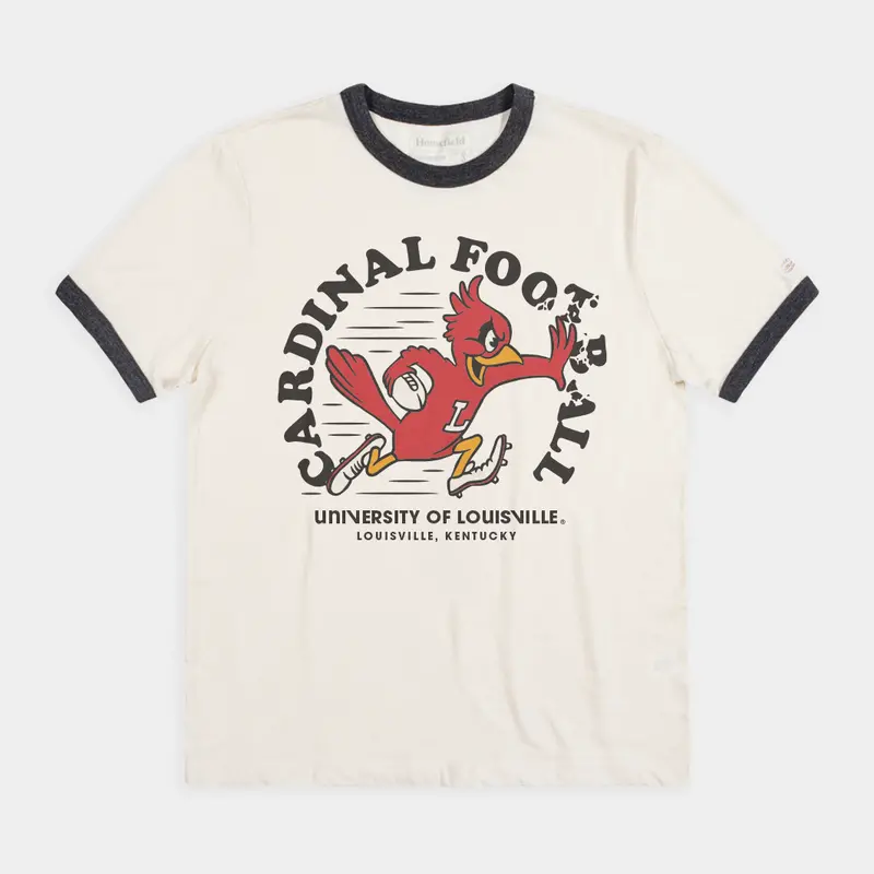 1968 Louisville Cardinals Football Ringer T-Shirt - Vintage Collegiate Style 1