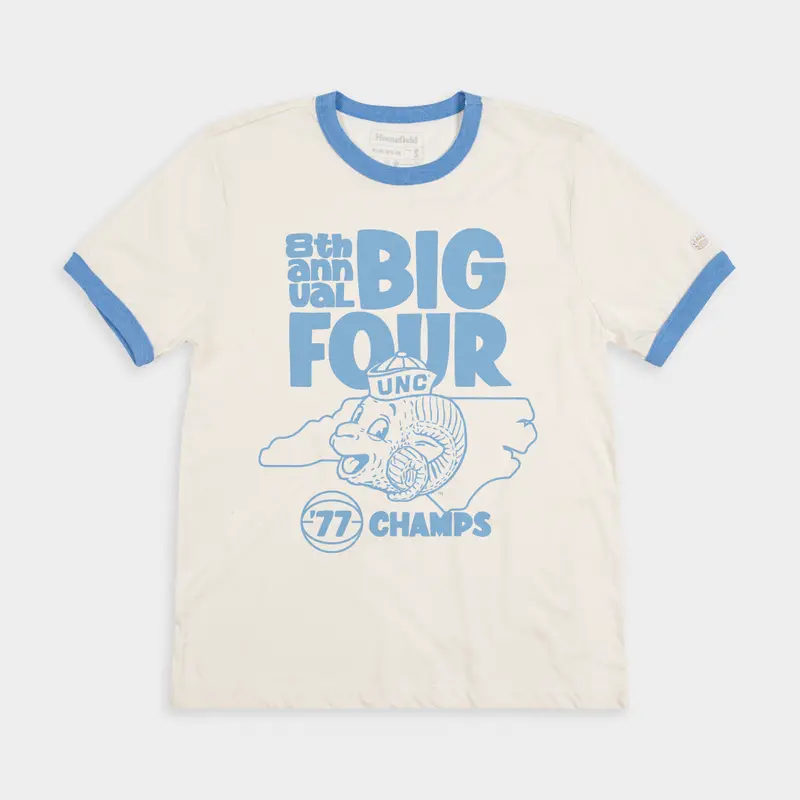 1977 Unc Big Four Championship Ringer Tee 1