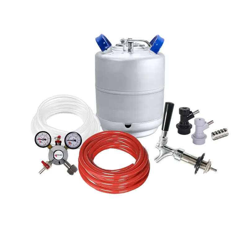 2.5-Gallon Ball Lock Kegging Kit – Includes Beer Shank & Co₂ Regulator 1