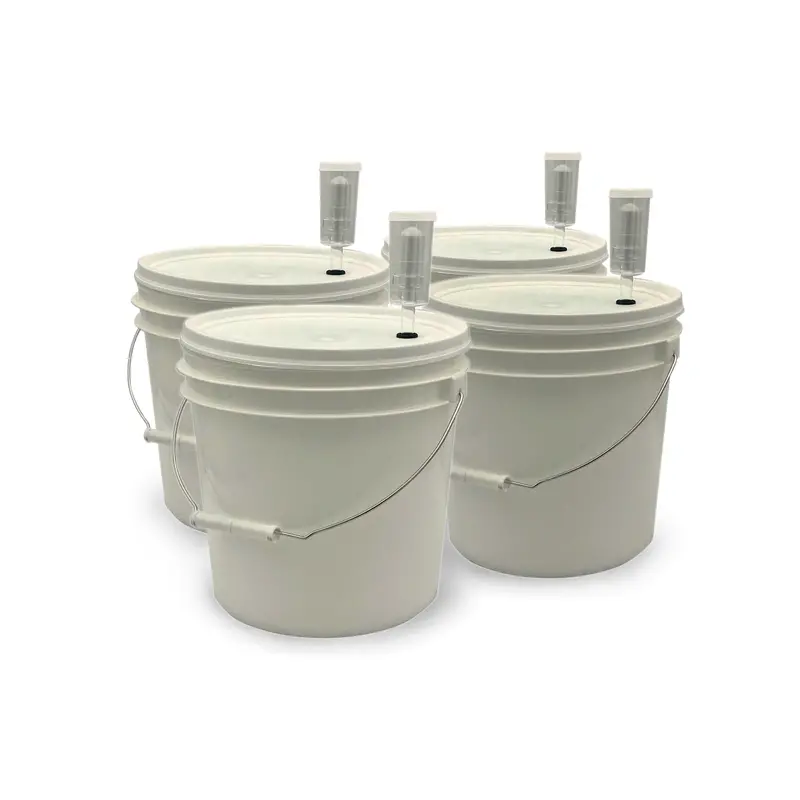 2-Gallon Food-Grade Fermenting Bucket Kit – Includes Grommet Lid & 3-Piece Airlock 1