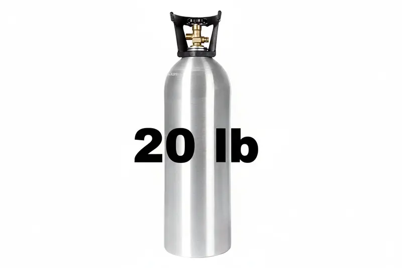 20 Lb Aluminum Co₂ Cylinder – Cga320 Regulator-Compatible Tank 1