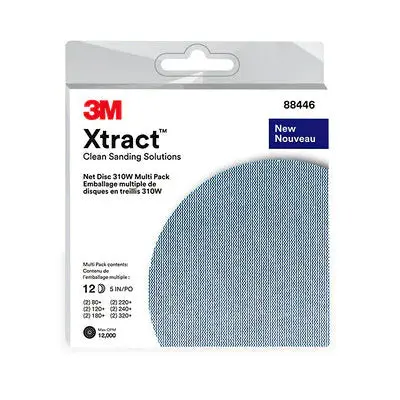 3M Cubitron Ii 310W Xtract Hookit Sanding Disc Sample Pack — 12-Piece Economy Net Set 1