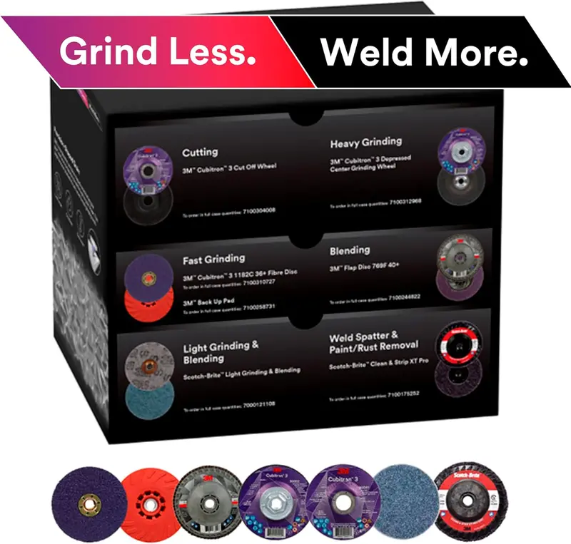 3M Cubitron Iii 16-Piece Grinding & Finishing Kit – 4-1/2" Discs For Cutting, Blending, Rust Removal & More 1