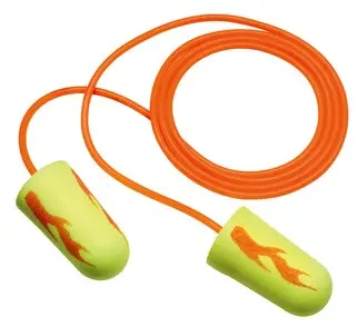 3M E-A-Rsoft Yellow Corded Foam Earplugs – 311-1251 1