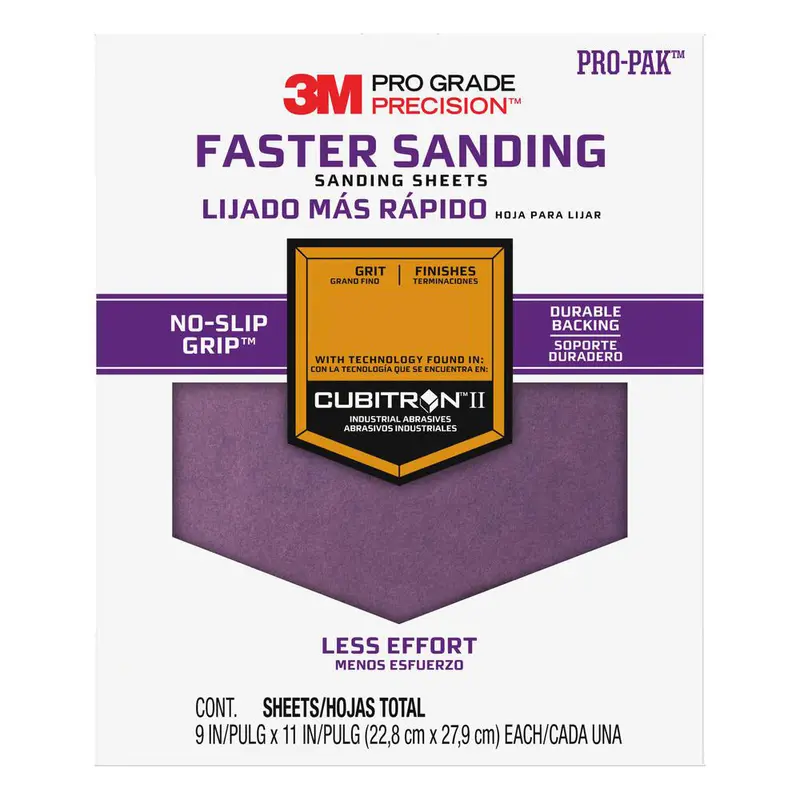 3M Pro Grade Precision Sanding Sheets With Cubitron Ii Abrasive And No-Slip Grip Backing 1