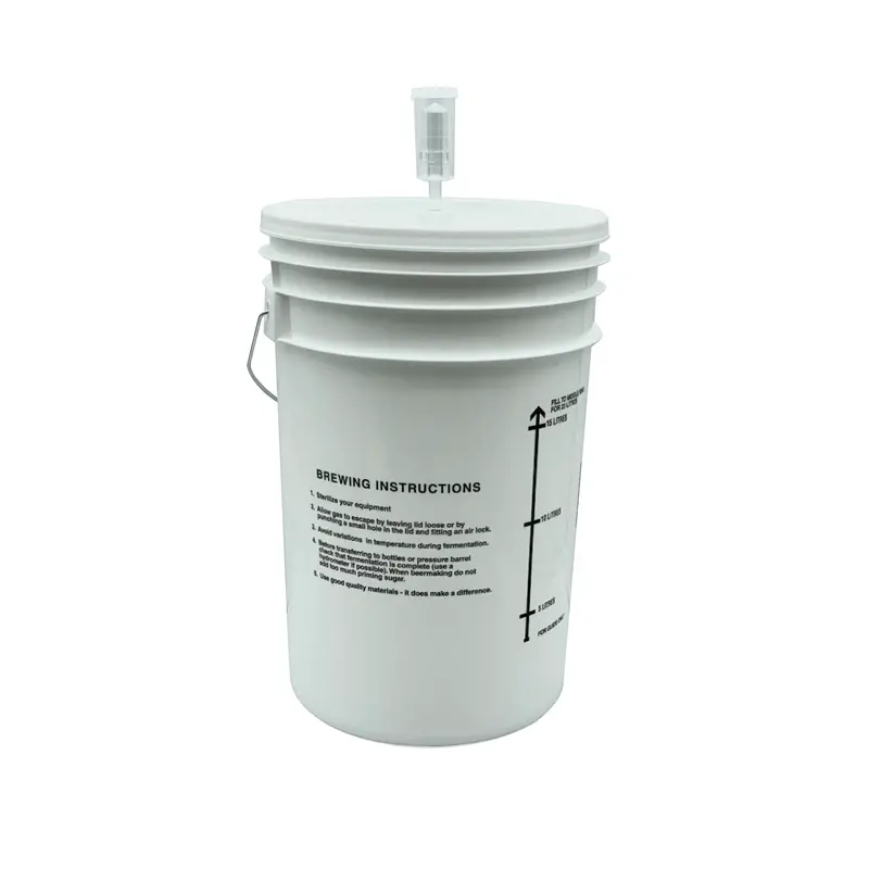 6.5 Gallon Fermentation Bucket And Lid With #6.5 Bung And Airlock 1