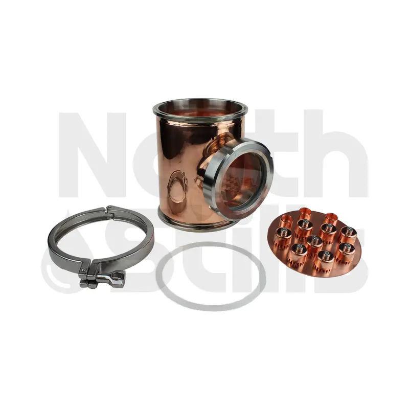 6" Copper Flute Section With Integrated Bubble Plate 1