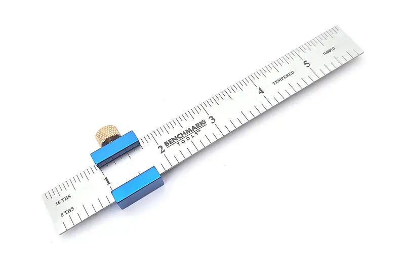 6-Inch Machinist’S Woodworking Ruler With Integrated Stop Feature 1