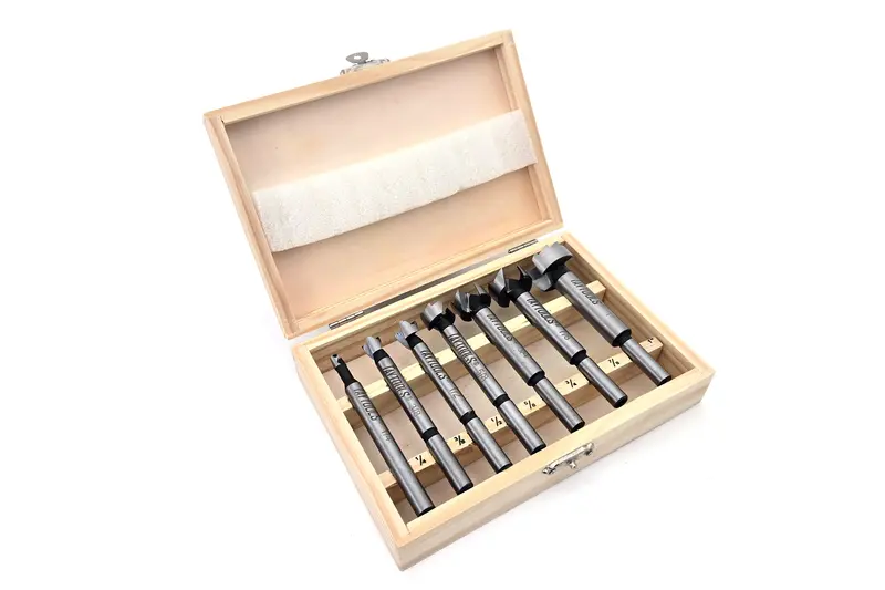 7-Piece Forstner Bit Set – Premium Hss Bits In Elegant Wooden Storage Box 1