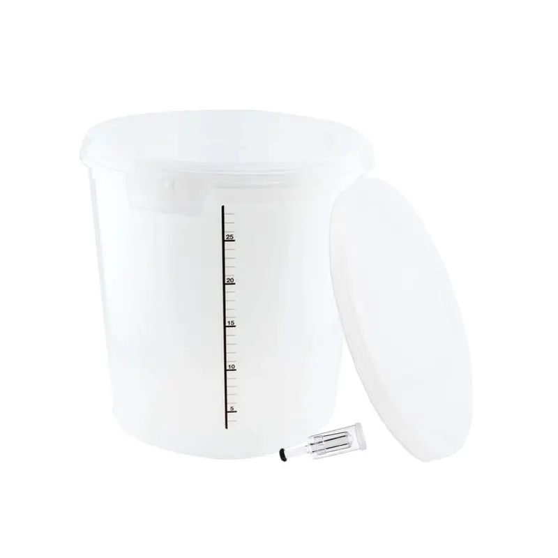 8.5-Gallon Food-Safe Fermentation Bucket With Drilled Lid, Grommet & Airlock 1