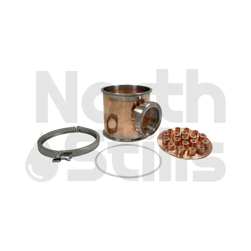 8" Copper Flute Section Featuring Bubble Plate Design 1