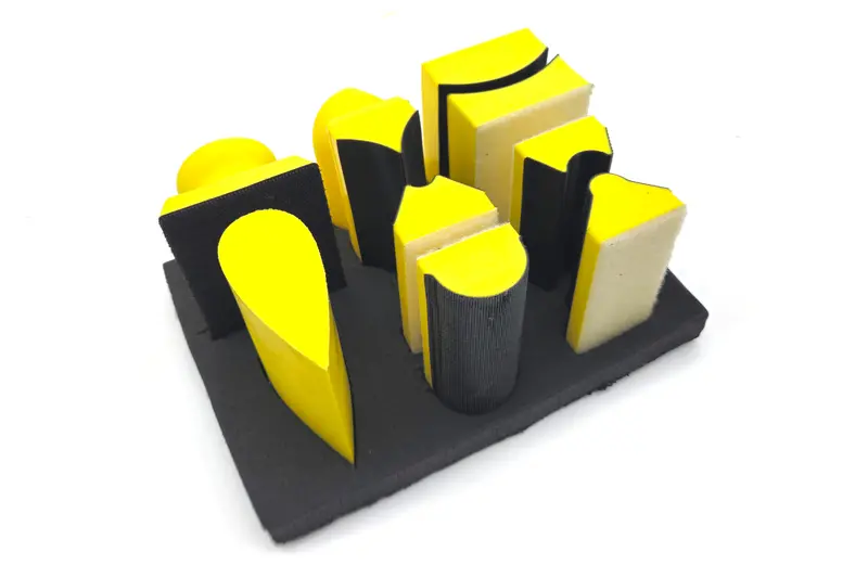 9-Piece Contoured Hand Sanding Block Kit – Ergonomic Shaped Surfaces 1