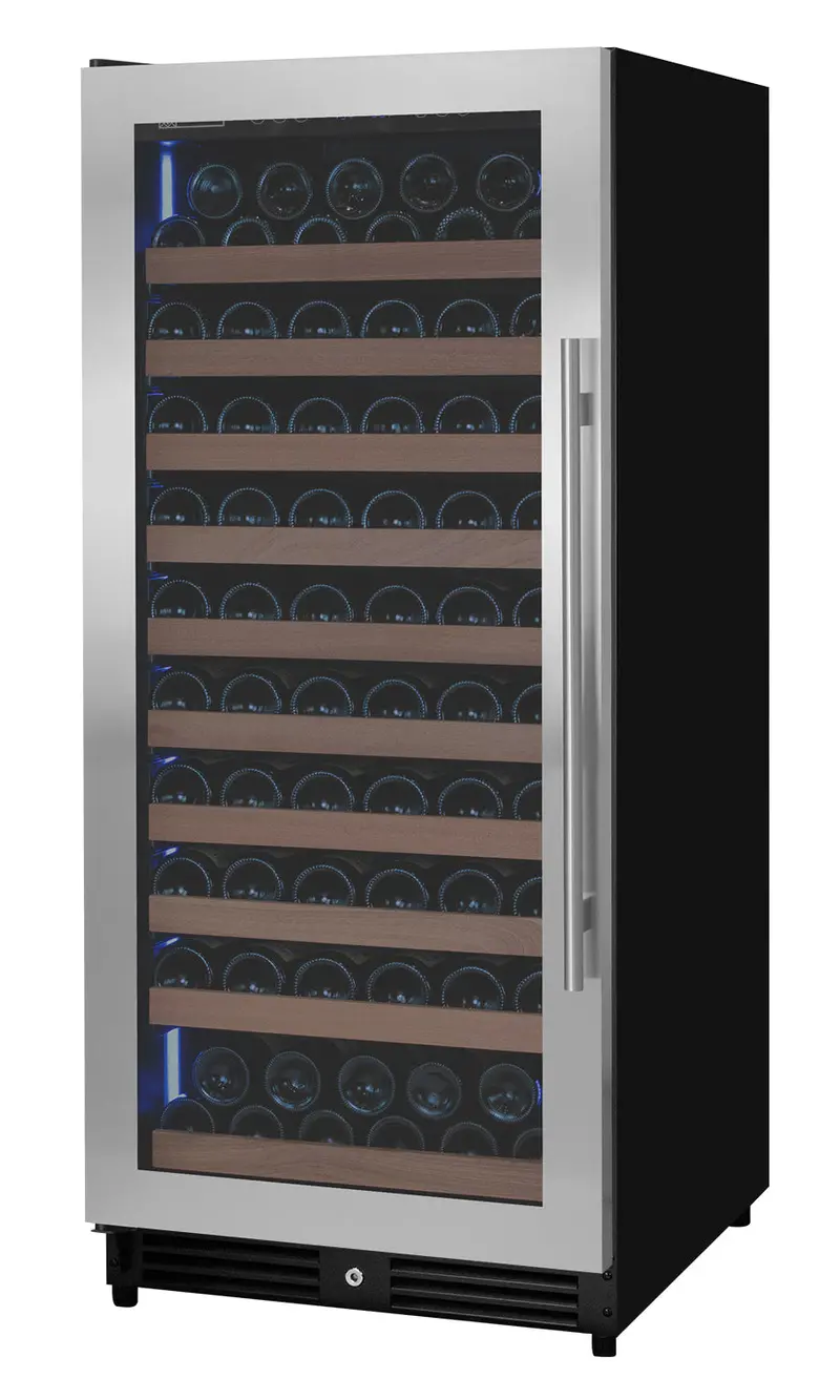 Allavino 119-Bottle Single-Zone 55-Inch Tall Wine Cooler – Stainless Steel Door, Left-Hinge 1