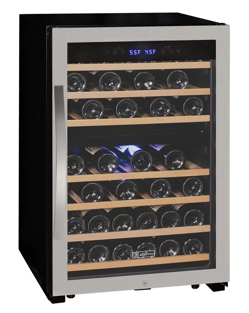 Allavino Cascina 47-Bottle Dual-Zone Freestanding Wine Cooler – Stainless Steel Door 1