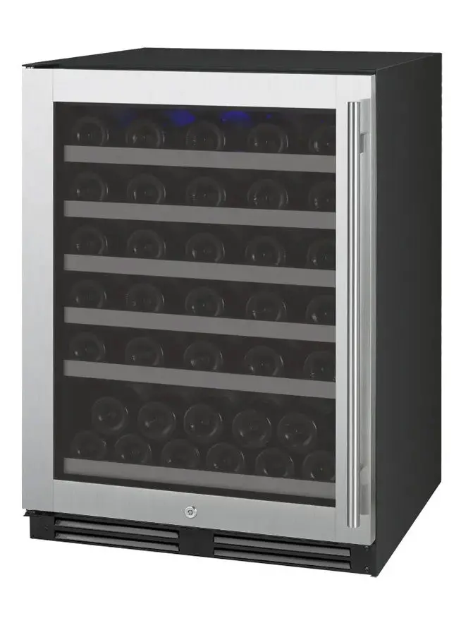 Allavino Flexcount 56-Bottle Single-Zone Built-In Wine Cooler – Stainless Steel Door, Left-Hinge Design 1