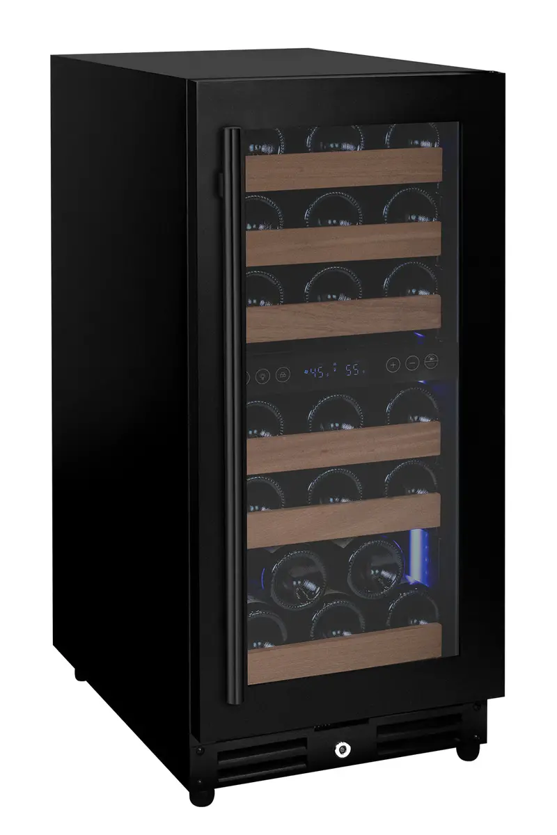 Allavino Reserva 15" Dual-Zone Black Wine Refrigerator – 30-Bottle Right-Hinge Built-In Unit 1