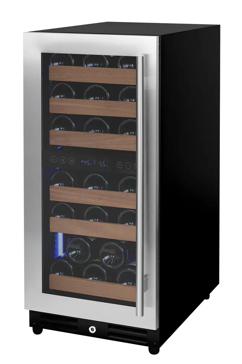 Allavino Reserva 15" Dual-Zone Stainless Steel Wine Refrigerator – 30-Bottle Left-Hinge Configuration 1