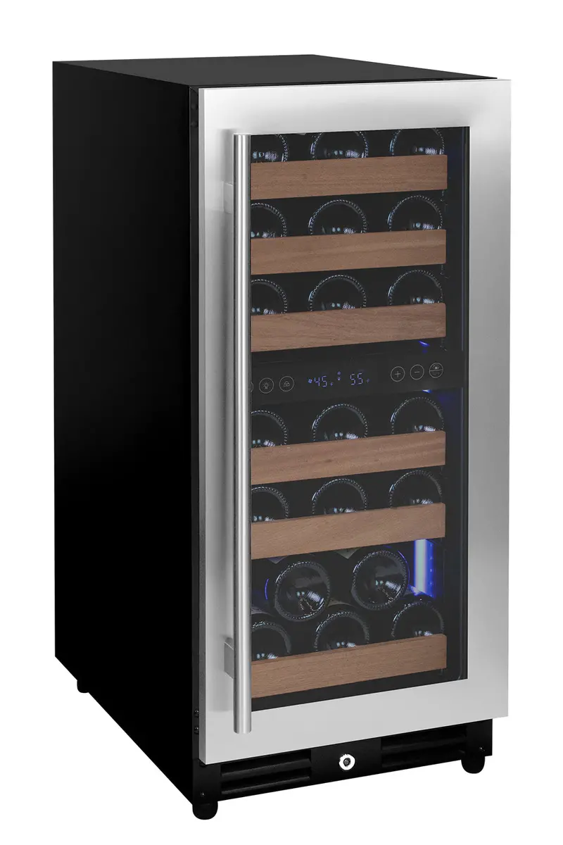 Allavino Reserva 15" Dual-Zone Stainless Steel Wine Refrigerator – 30-Bottle Right-Hinge Built-In 1