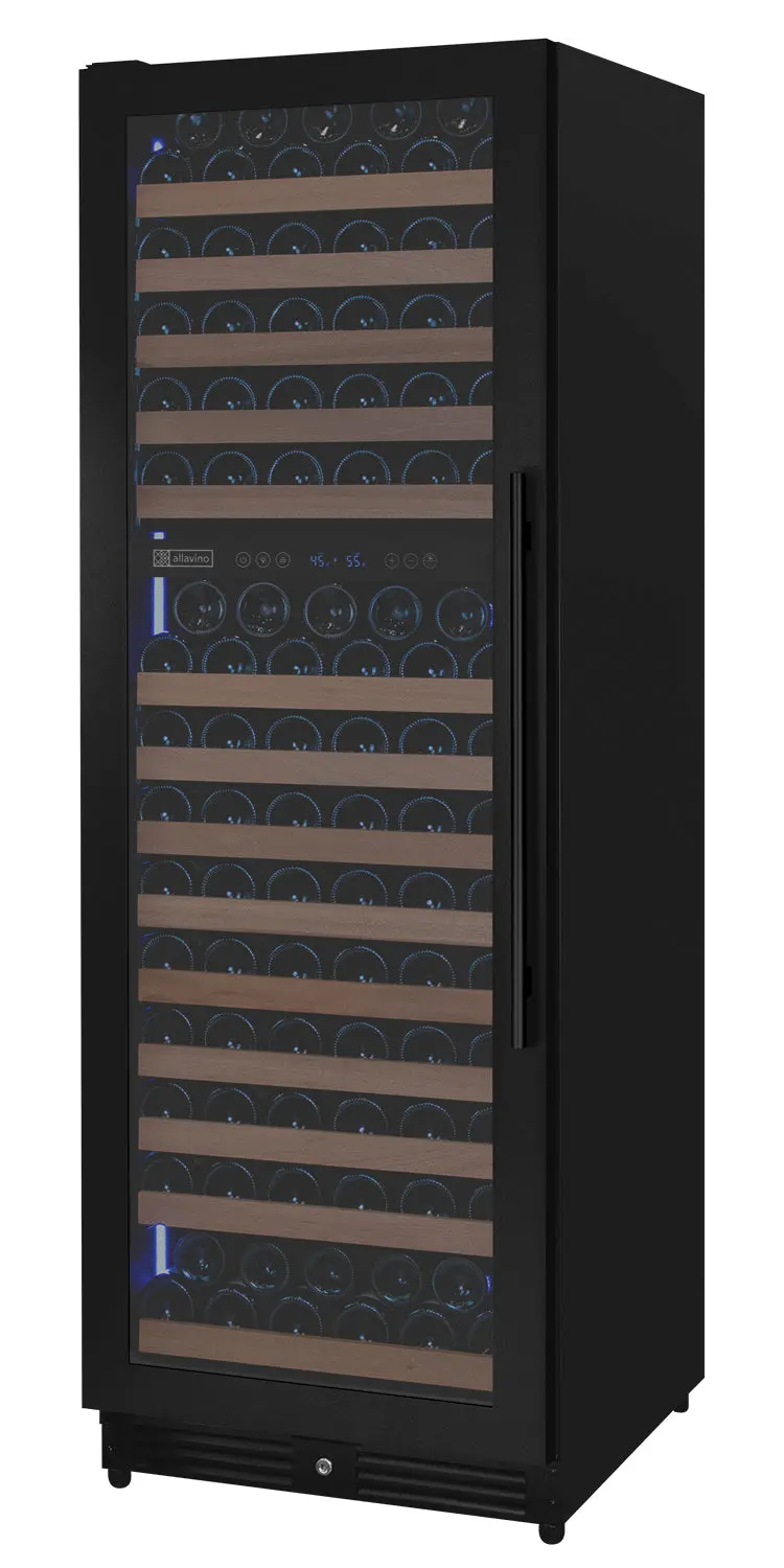 Allavino Reserva 172-Bottle Dual-Zone Built-In Wine Cooler – Black Metal Door, Left-Hinge 1