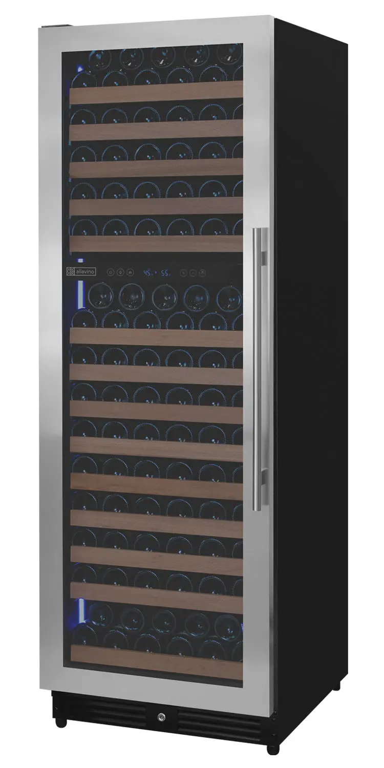 Allavino Reserva 172-Bottle Dual-Zone Built-In Wine Refrigerator – Stainless Steel Door, Left-Hinge Configuration 1