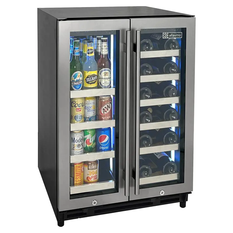 Allavino Reserva 24-Inch Two-Door Stainless Steel Wine And Beverage Refrigerator 1