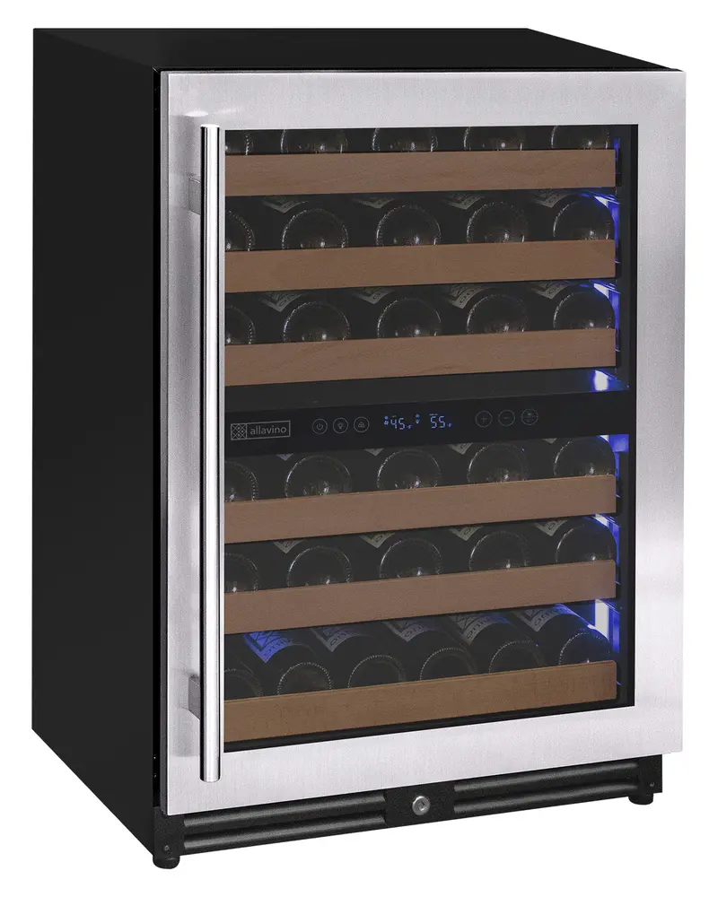 Allavino Reserva 51-Bottle Dual-Zone Undercounter Wine Cooler – Stainless Steel Door, Right-Hinge 1