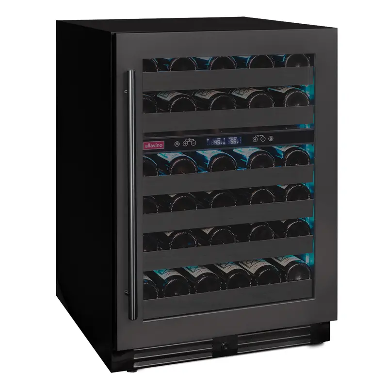 Allavino Reserva Series 50-Bottle Dual-Zone Undercounter Wine Cooler – Black Stainless Steel, Right-Hinge Design 1