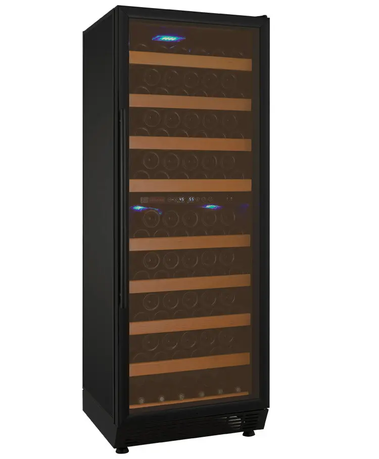 Allavino Vite Ii Tru-Vino 99-Bottle Dual-Zone Wine Refrigerator – 24" Black Freestanding Cooler, Right Hinge 1