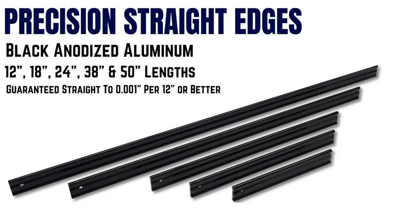 Anodized Aluminum Straight Edges – Precision Rulers In 12", 18", 24", 38", And 50" Lengths 1