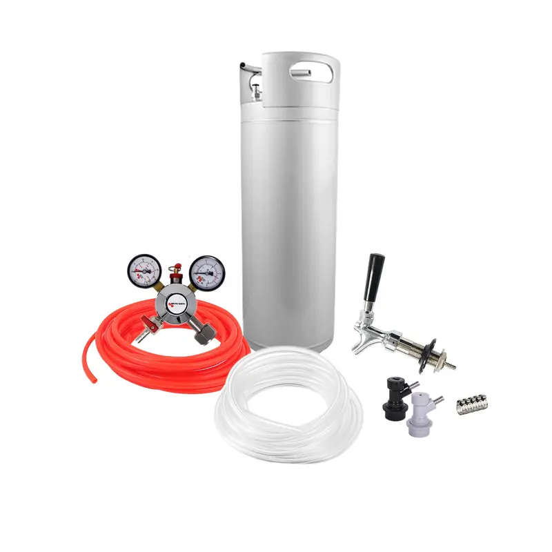 Ball Lock Kegging Kit – Includes One 5-Gallon Cornelius Keg, Beer Shank, And Co₂ Regulator 1