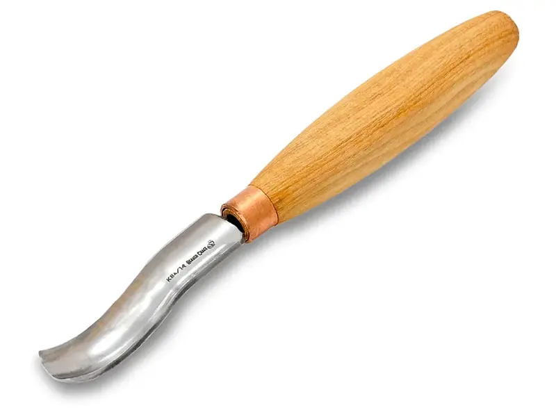 Beavercraft K8A/14 #8 Compact Short Bent Wood Carving Gouge 1