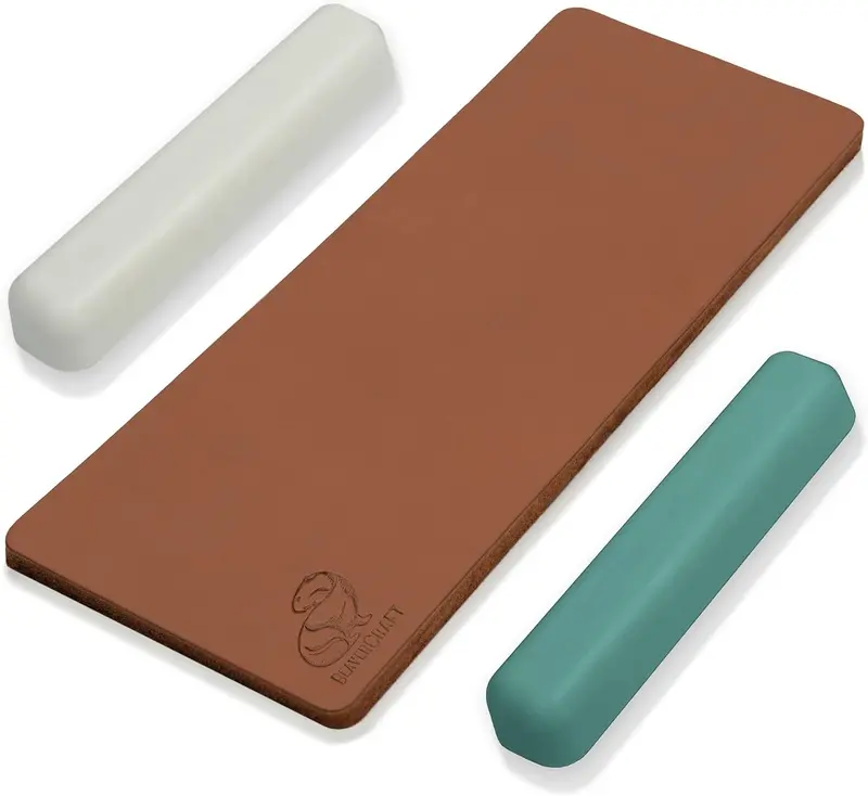 Beavercraft Ls2P11 Dual-Compound Leather Strop (Green + White) 1