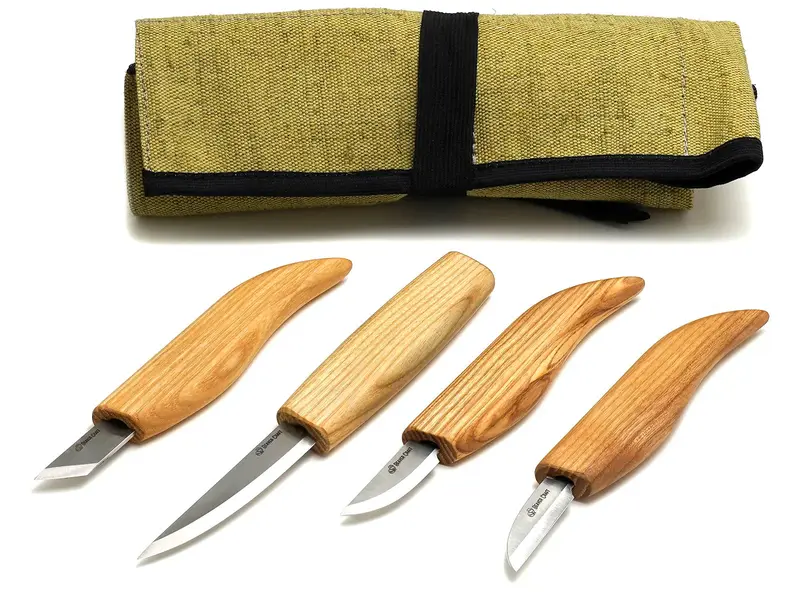 Beavercraft S07 Essential 4-Piece Wood Carving Knife Set 1