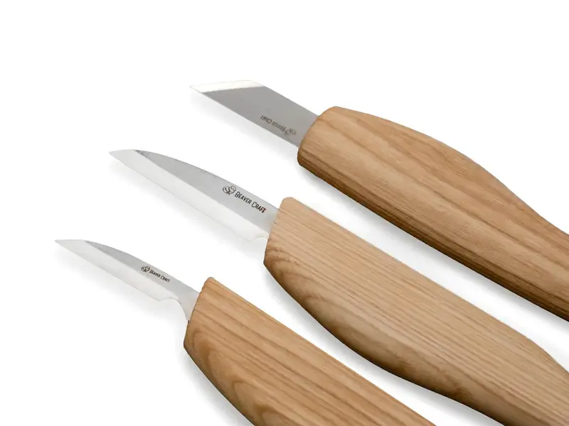 Beavercraft S12 Starter 3-Piece Wood Carving Knife Bundle 1