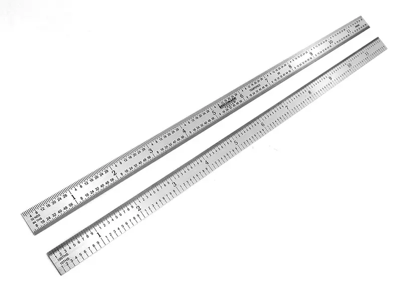 Benchmark Flexible 12" 5R Satin Chrome Machinist Ruler 1