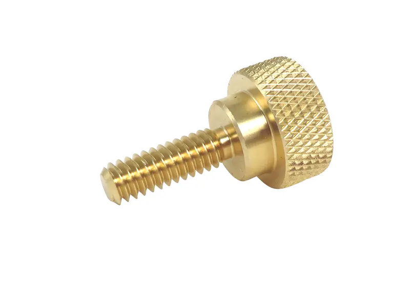 Brass Diamond-Knurled Thumb Screw – 8-32 × 1/2" For Fine Adjustments 1