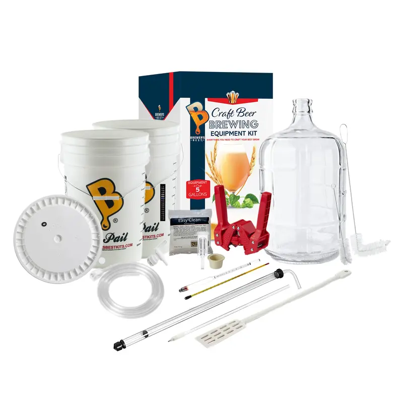 Brewer’S Best Deluxe 5-Gallon Homebrew Starter Kit With Glass Carboy For Secondary Fermentation 1