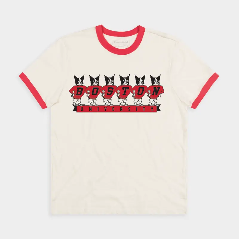 Bu Terriers 'Boston' Vintage Mascot Ringer T-Shirt 1