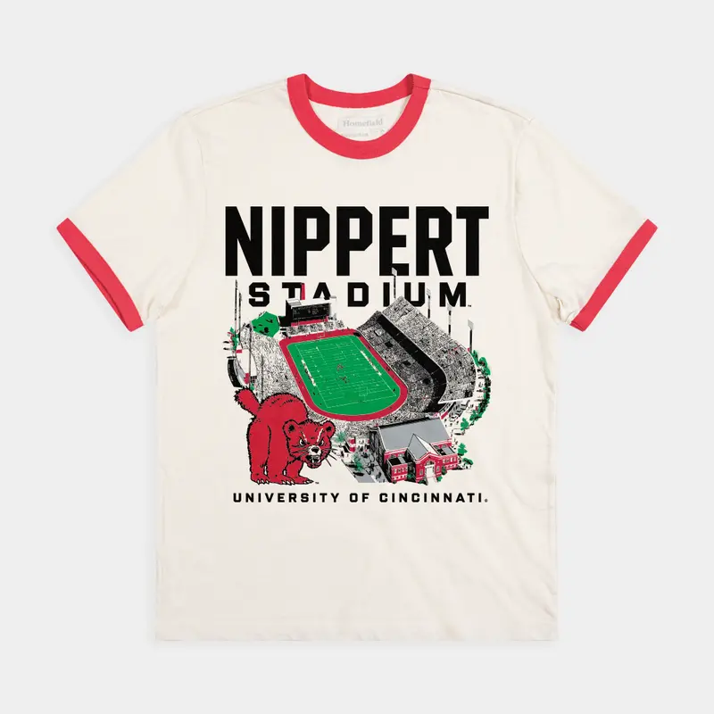 Cincinnati Bearcats Nippert Stadium Heritage Ringer Tee 1