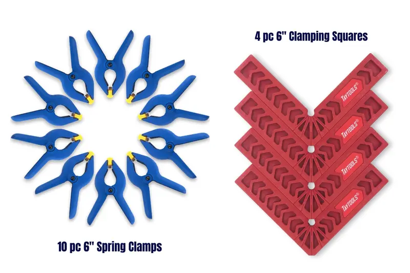 Clamping Kit – Four 6" Glass-Reinforced Squares + Ten 6" Spring Clamps 1
