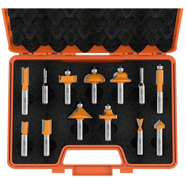 Cmt 13-Piece Router Bit Set – Premium Carbide-Tipped Bits With 1/2" Shanks (Case Included) 1