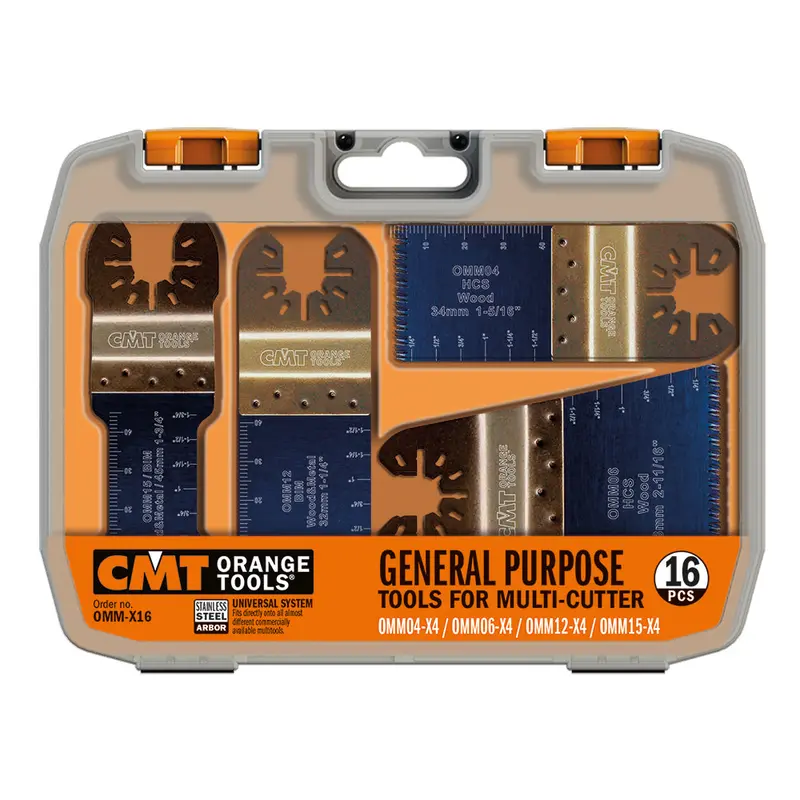 Cmt 16-Piece Oscillating Multi-Tool Blade Set – Wood & Metal Cutting 1