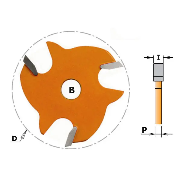 Cmt 3-Flute Slot Cutter Bits — Carbide-Tipped, No Arbor Included 1