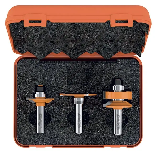 Cmt 3-Piece Glass Panel Router Bit Set – Carbide Tipped 1