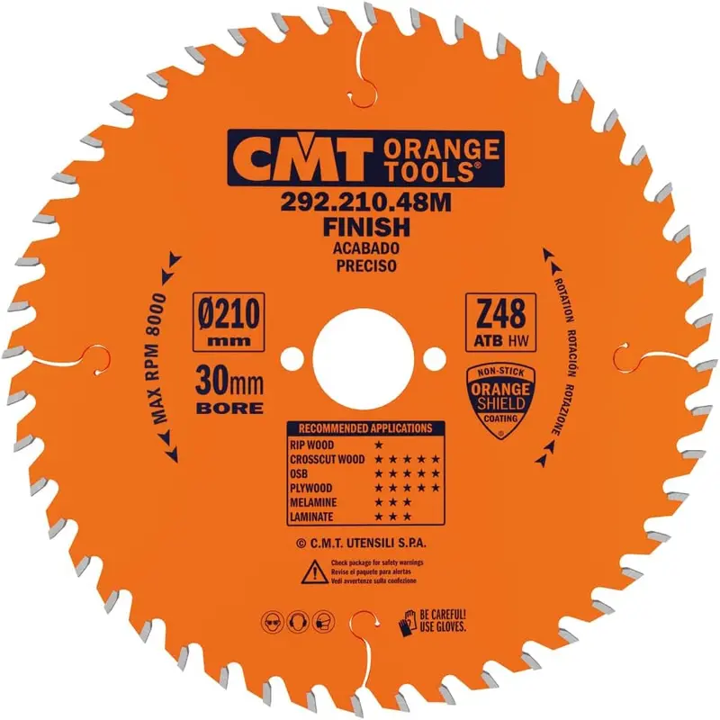 Cmt All-Around General Purpose Blade For Festool – 210Mm, 48-Tooth Atb, 15° Hook, 30Mm Arbor 1