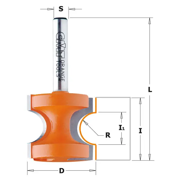 Cmt Bead-And-Bullnose Router Bits With Carbide Cutting Edges 1