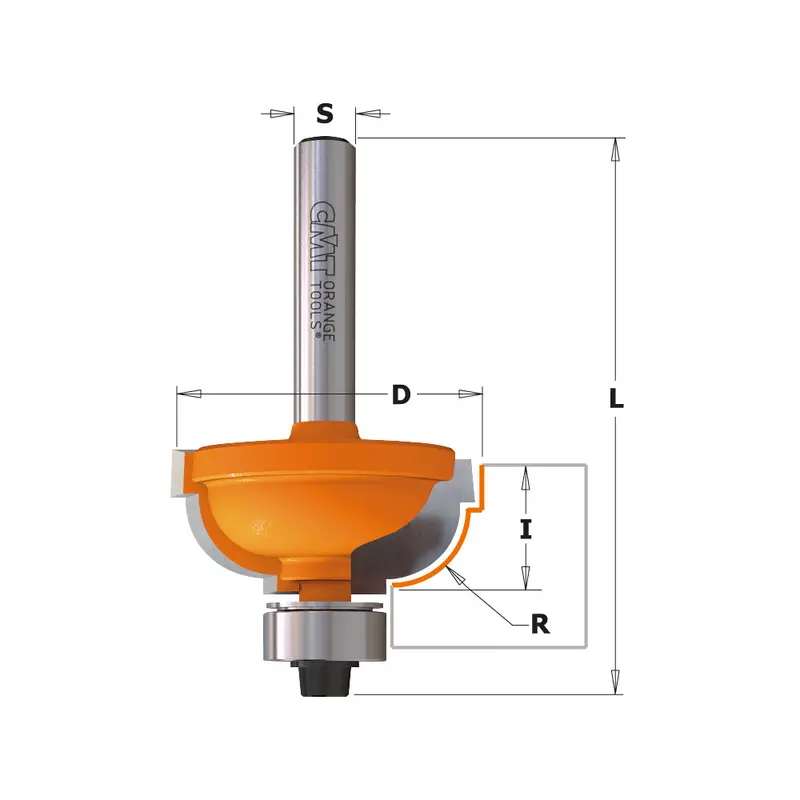 Cmt Cavetto Edge Molding Router Bits With Carbide Tips And Bearing 1